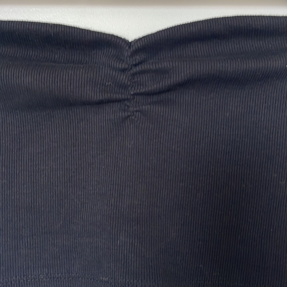 BERSHKA BLACK CROP SWEETHEART BANDEAU TOP - Picture 2 of 4